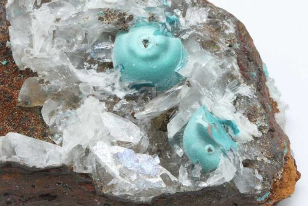 Rosasit, Calcit – Bild 2