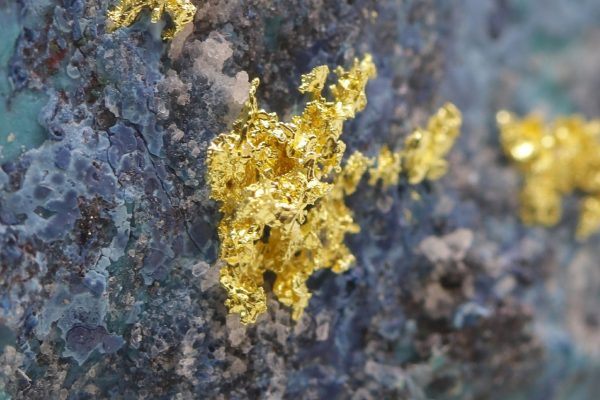 Gold, Chrysokoll, Shattuckit – Bild 8