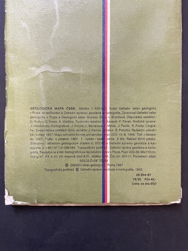 Geologische Karte der ČSSR 1:500 000 - Westen – Bild 2