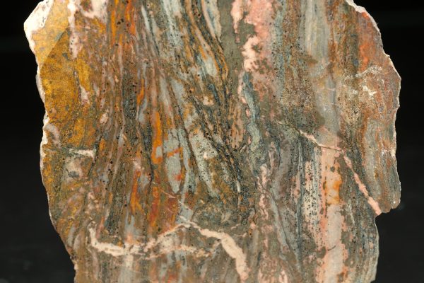 Pyrit, Rhodonit – Bild 3